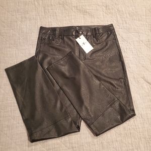 NWT 7 For All Mankind vegan leather pants size XL